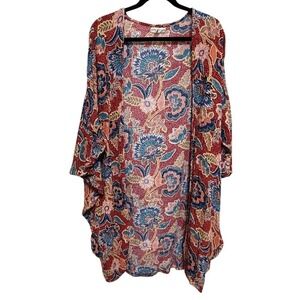 Anthropologie Andersen & Lauth Floral Kimono Boho Cardigan One Size 100% Viscose